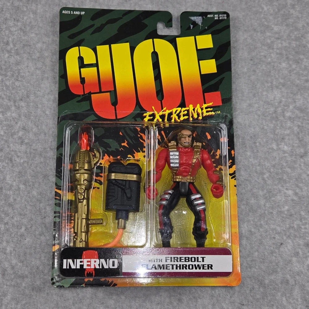 GI Joe Extreme Inferno Action Figure Kenner 1995 Firebolt Flamethrower 81179 NIB